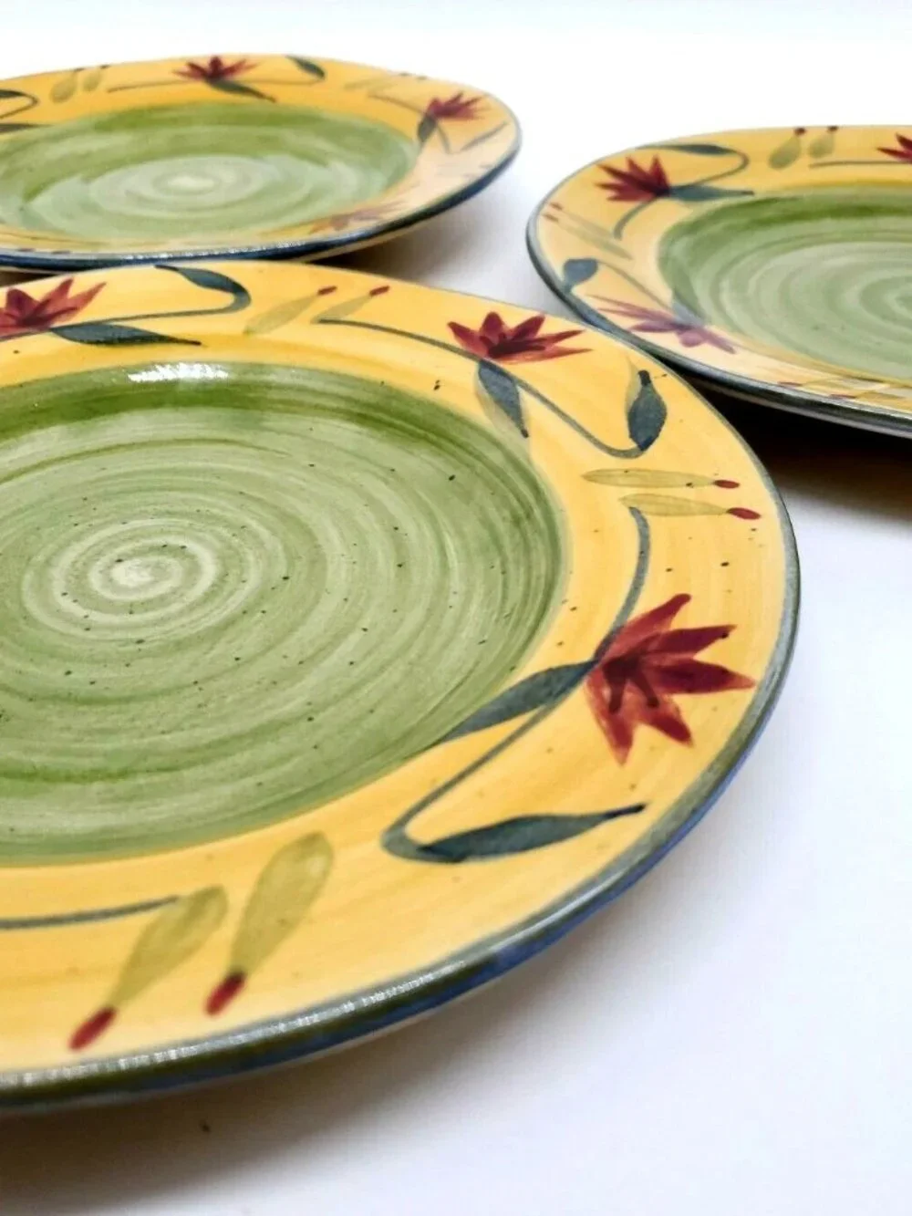 Pier 1 Hand Painted (Elizabeth) Salad Plates 8.25